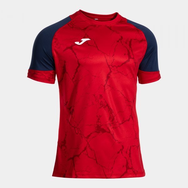 PERFORMANCE HANDBALL SHORT SLEEVE T-SHIRT RED NAVY BLUE