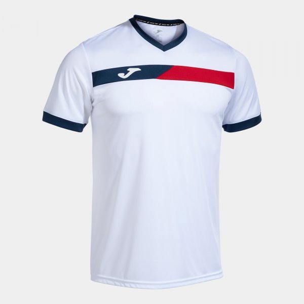 COURT SHORT SLEEVE T-SHIRT WHITE RED NAVY