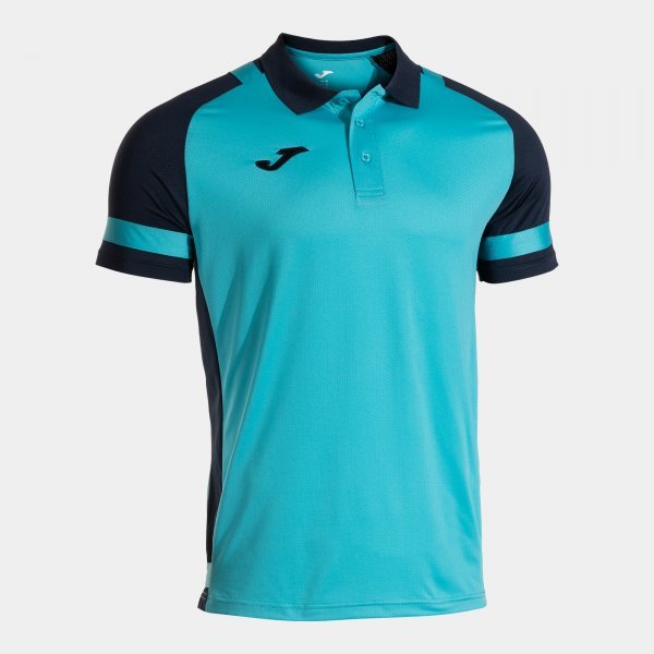 PHOENIX III SHORT SLEEVE POLO FLUOR TURQUOISE NAVY BLUE