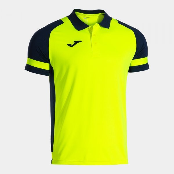 PHOENIX III SHORT SLEEVE POLO FLUOR YELLOW NAVY BLUE