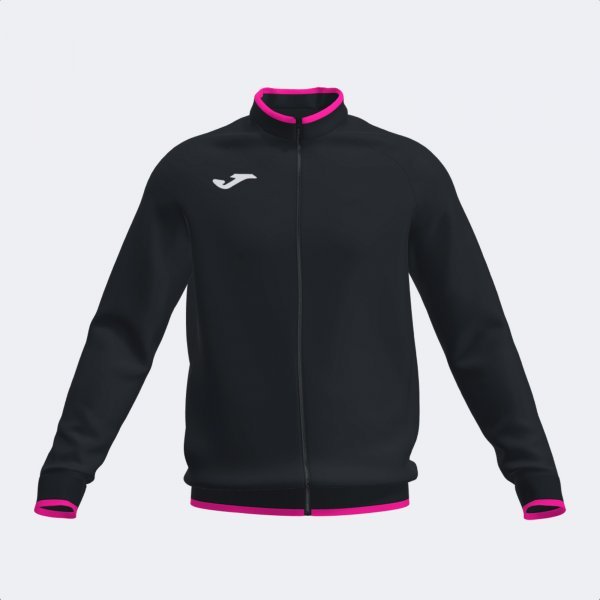 COMBI PREMIUM FULL ZIP SWEATSHIRT BLACK FLUOR PINK