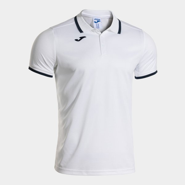 COMBI PREMIUM SHORT SLEEVE POLO WHITE NAVY BLUE