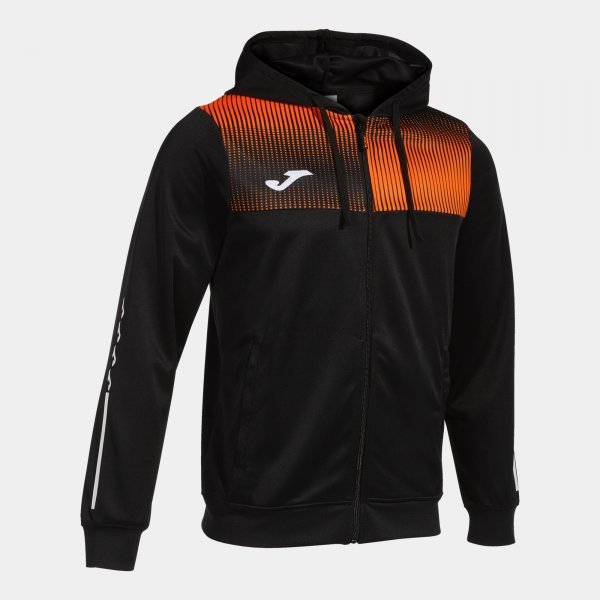 SUPERNOVA IV ZIP-UP HOODIE BLACK ORANGE