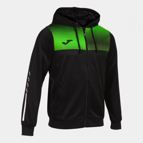 SUPERNOVA IV ZIP-UP HOODIE BLACK FLUOR GREEN