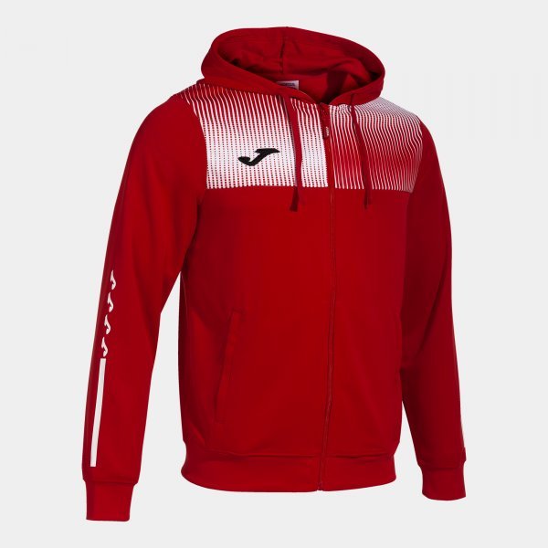 SUPERNOVA IV ZIP-UP HOODIE RED WHITE