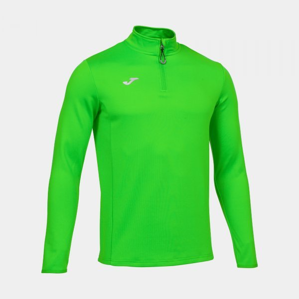 SWEATSHIRT RUNNING NIGHT GREEN FLUORESCENT