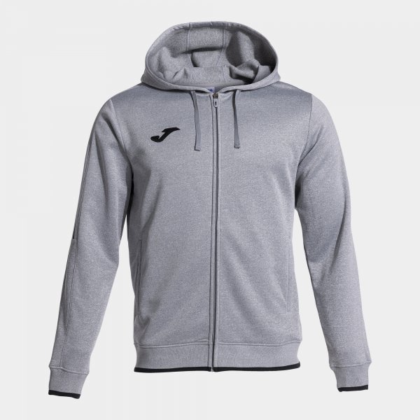 OLIMPIADA ZIP-UP HOODIE MELANGE GREY BLACK