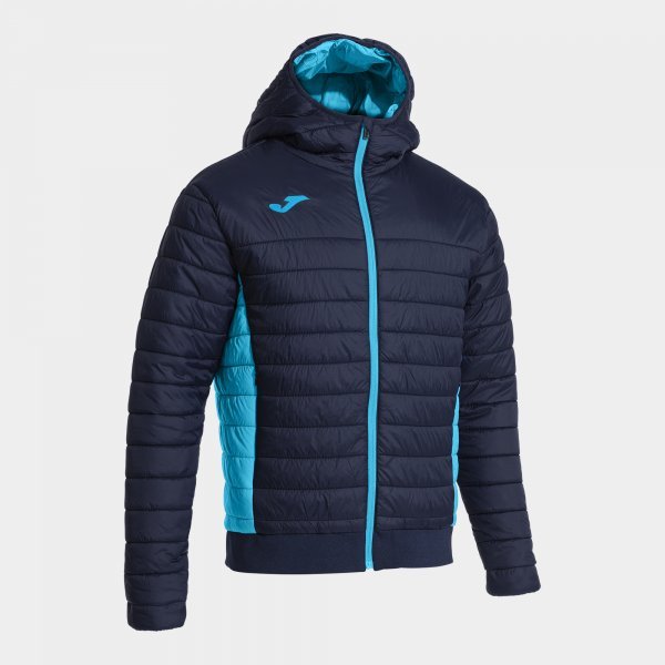 URBAN V BOMBER JACKET NAVY FLUOR TURQUOISE