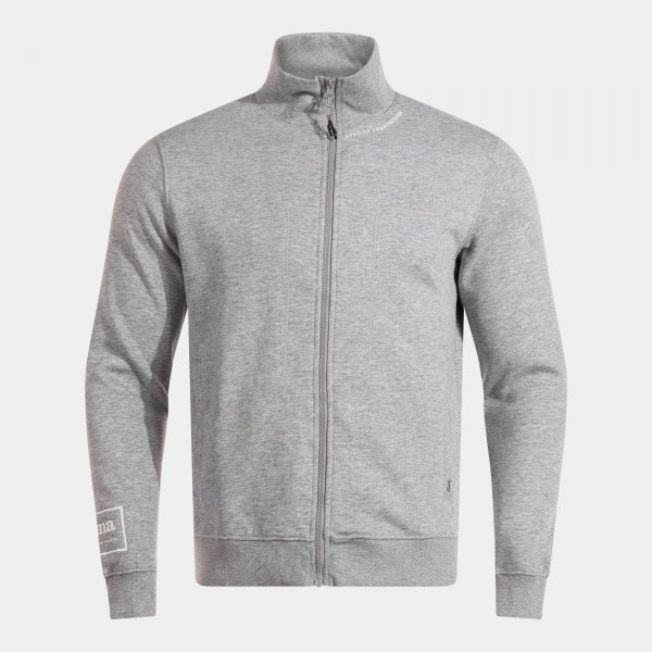 URBAN STREET FULL ZIP SWEATSHIRT MELANGE GRAY