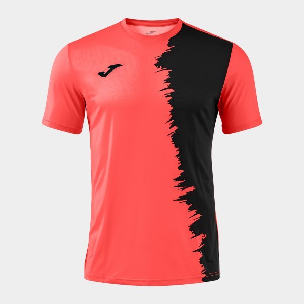 CITY III SHORT SLEEVE T-SHIRT FLUOR CORAL BLACK
