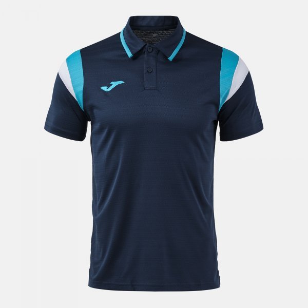 TERRA SHORT SLEEVE POLO DARK NAVY FLUOR TURQUOISE