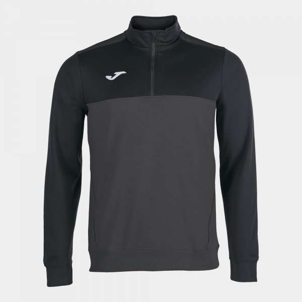 SWEATSHIRT 1/2 ZIP WINNER DARK GREY-BLACK