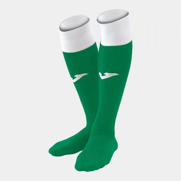 FOOTBALL SOCKS CALCIO 24 GREEN-WHITE  -PACK 4-