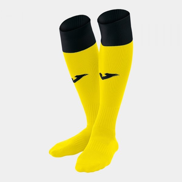 FOOTBALL SOCKS CALCIO 24 YELLOW-BLACK -PACK 4-