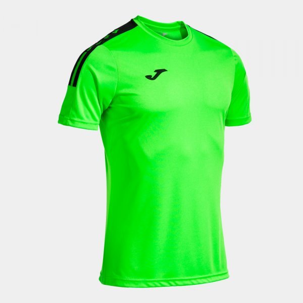 ECO ESSENTIAL SHORT SLEEVE T-SHIRT FLUOR GREEN BLACK