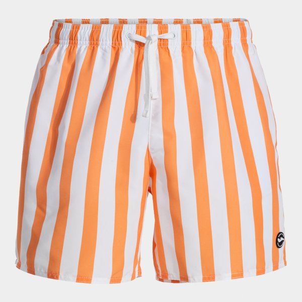 PARTY SWIM SHORTS ORANGE WHITE