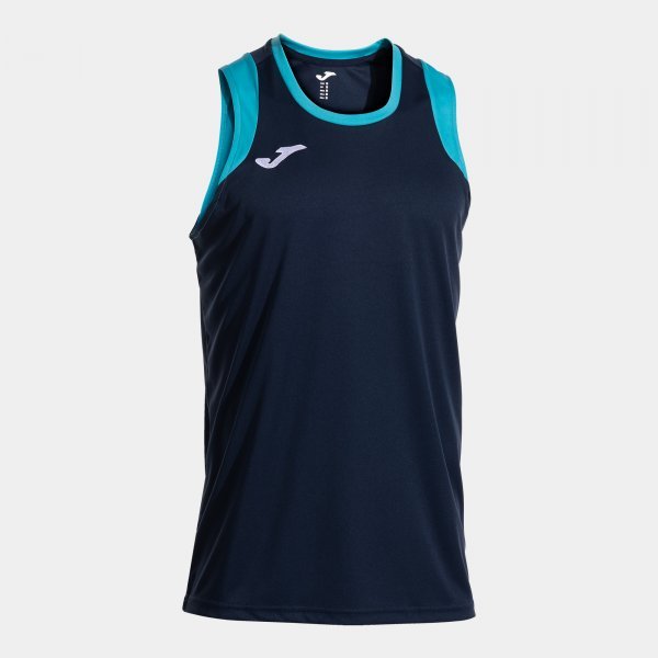 FINAL BASKET II SLEEVELESS SHIRT NAVY BLUE FLUOR TURQUOISE