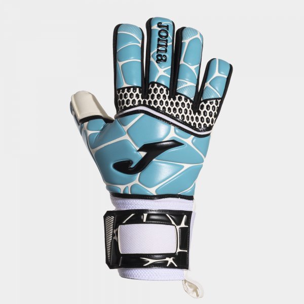 GK- PRO GOALKEEPER GLOVES WHITE TURQUOISE