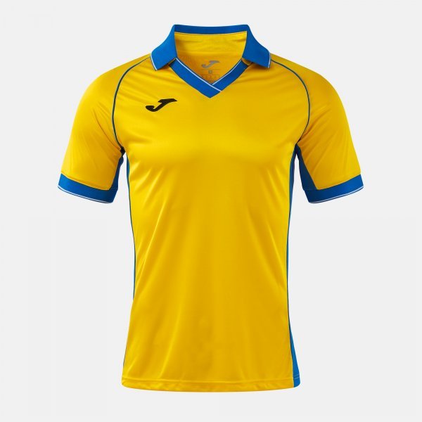 VINTAGE ECO RETRO SHORT SLEEVE T-SHIRT YELLOW ROYAL BLUE