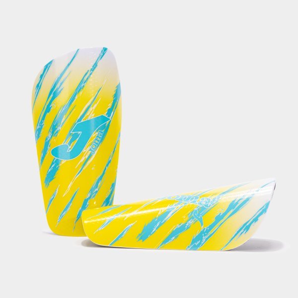 SPIDER SHIN GUARDS YELLOW FLUOR TURQUOISE