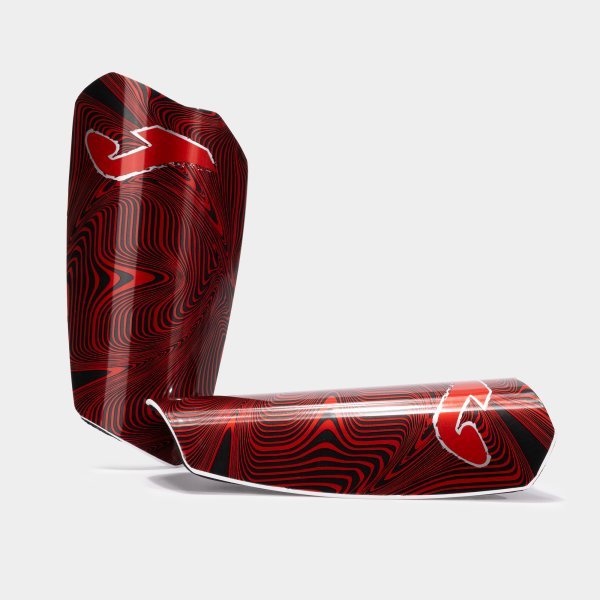 SPARTAN SHIN GUARDS RED BLACK