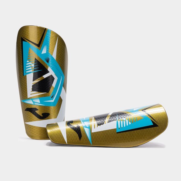 J-PRO SHIN GUARDS GOLD FLUOR TURQUOISE