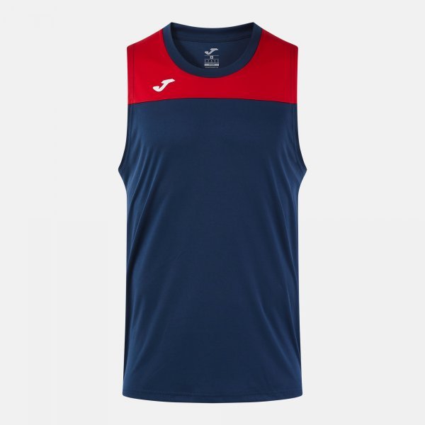 PHOENIX III SLEEVELESS SHIRT DARK NAVY RED