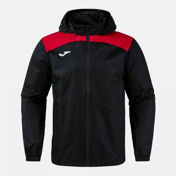 GLACIER RAINCOAT BLACK RED
