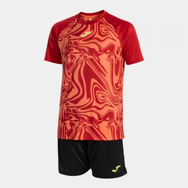 KIDS CAMP SET FLUOR CORAL-BLACK