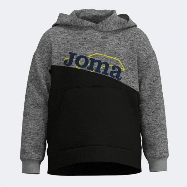 PARK HOODIE BLACK MELANGE GREY