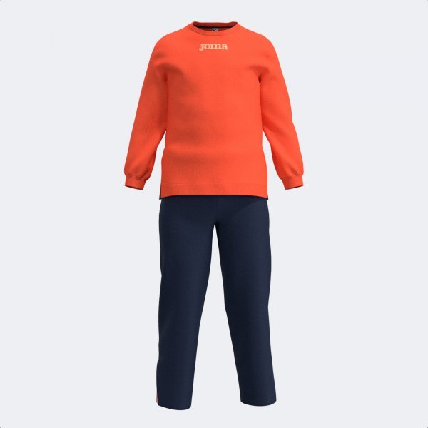 KIDS CAMP TRACKSUIT ORANGE NAVY BLUE