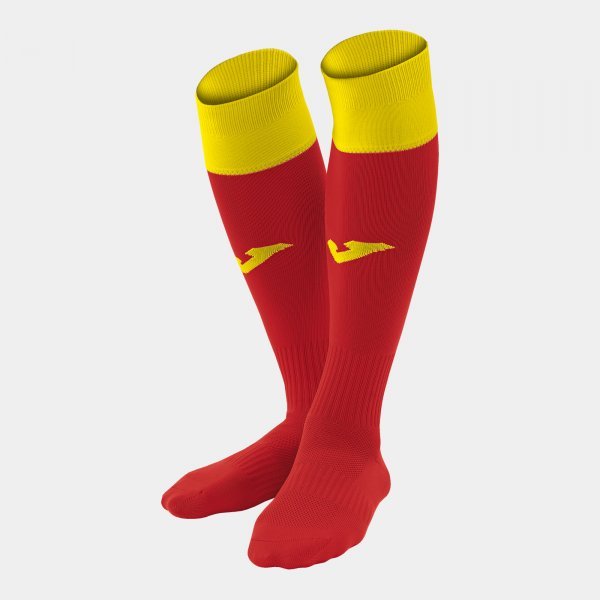 FOOTBALL SOCKS CALCIO 24 RED-YELLOW -PACK 4-