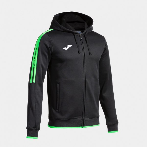 OLIMPIADA ZIP-UP HOODIE BLACK FLUOR GREEN 3XL