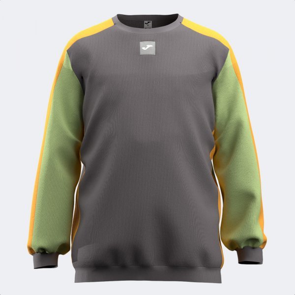 KIDS CAMP SWEATSHIRT GRAY LIME YELLOW