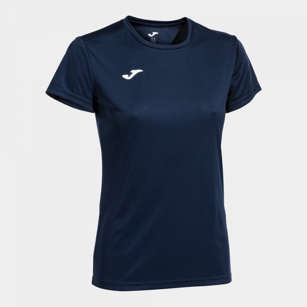 S/S T-SHIRT COMBI NAVY BLUE WOMEN L