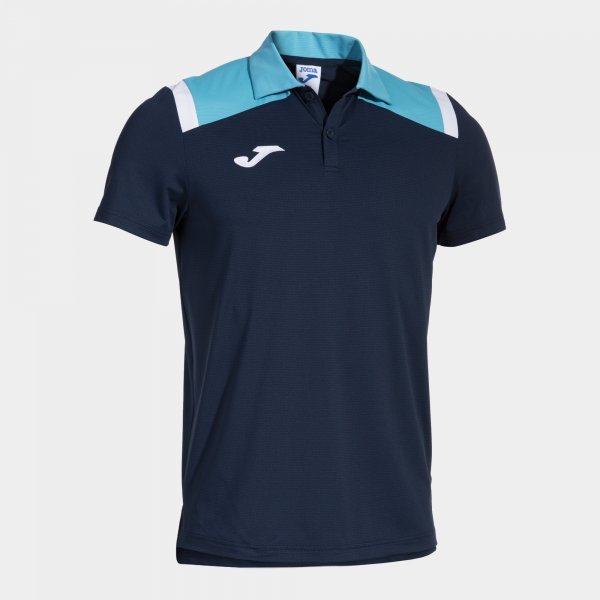 TOLEDO SHORT SLEEVE POLO NAVY FLUOR TURQUOISE