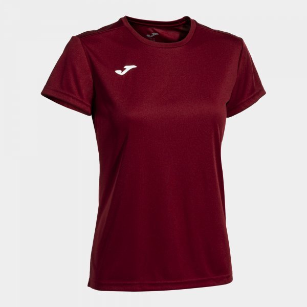 S/S T-SHIRT COMBI BURGUNDY WOMEN