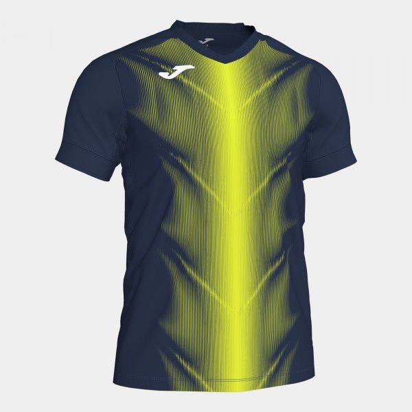 OLIMPIA T-SHIRT NAVY-FLUORESCENT YELLOW S/S