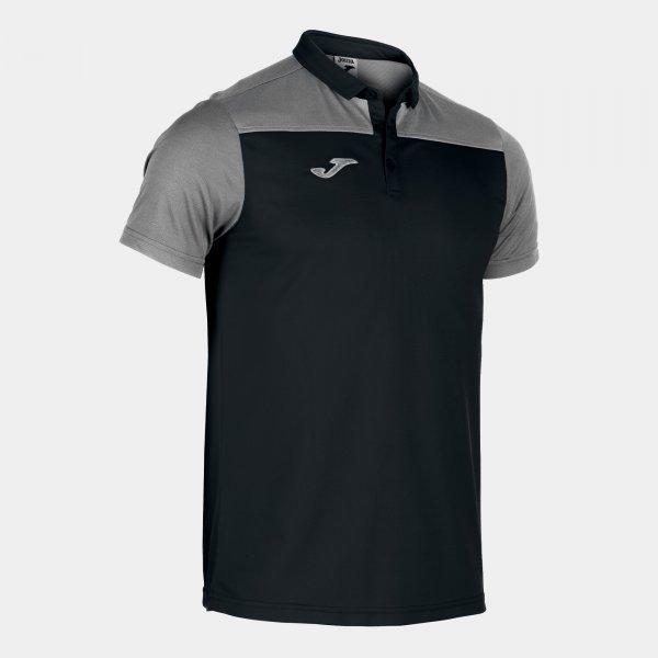 COMBI POLO SHIRT BLACK-GREY S/S
