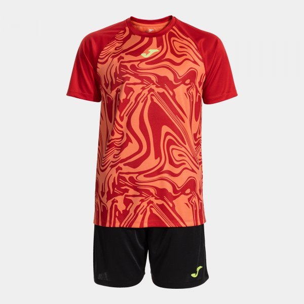 KIDS CAMP SET FLUOR CORAL-BLACK