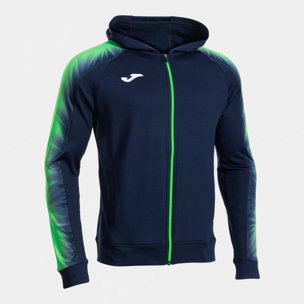 ELITE XI ZIP-UP HOODIE NAVY FLUOR GREEN