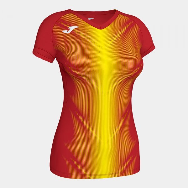 OLIMPIA WOMEN'S T-SHIRT RED-YELLOW S/S