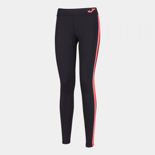 LONG BLACK-CORAL FLUGOLD MESH LEGGINGS