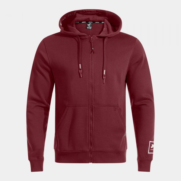 URBAN STREET ZIP-UP HOODIE DARK RED