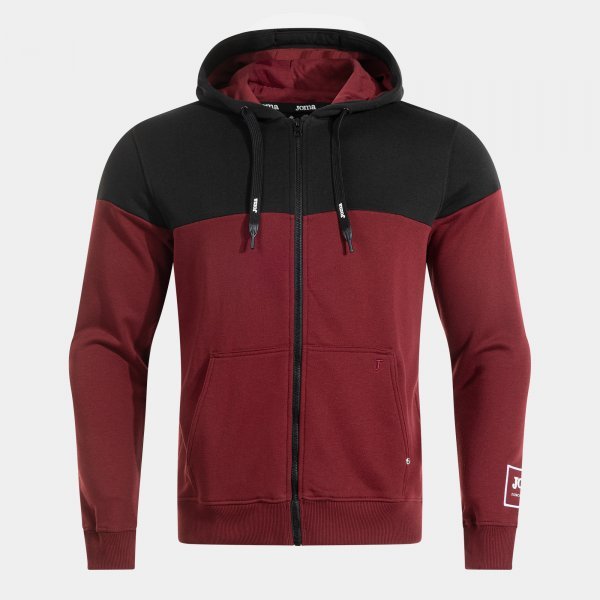 URBAN STREET ZIP-UP HOODIE DARK RED