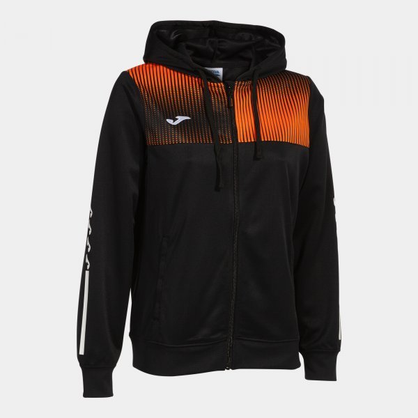 SUPERNOVA IV ZIP-UP HOODIE BLACK ORANGE