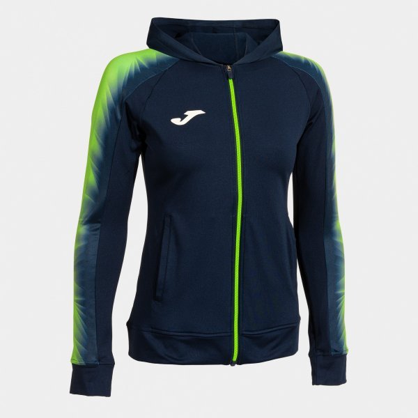 ELITE XI ZIP-UP HOODIE NAVY FLUOR GREEN