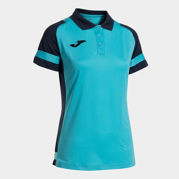 PHOENIX III SHORT SLEEVE POLO FLUOR TURQUOISE NAVY BLUE
