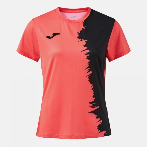 CITY III SHORT SLEEVE T-SHIRT FLUOR CORAL BLACK