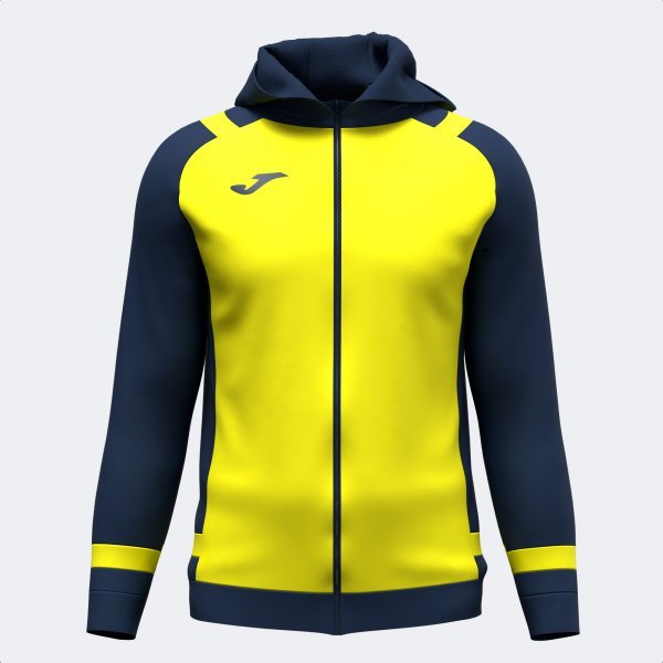 PHOENIX III ZIP-UP HOODIE FLUOR YELLOW NAVY BLUE